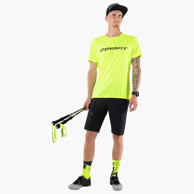 Dynafit No Pain No Gain Socks Unisex in Neon Yellow Black Out-3