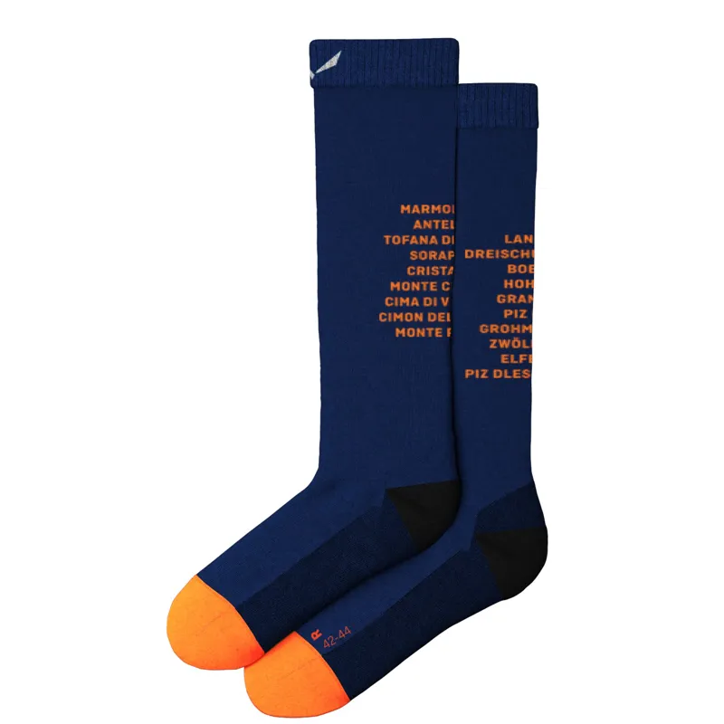 Salewa Ortles Alpine Merino Crew Socks Mens in Blue Electric-1