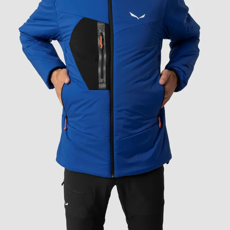 Salewa Ortles Tirolwool Stretch Hooded Jacket Mens in Electric-6