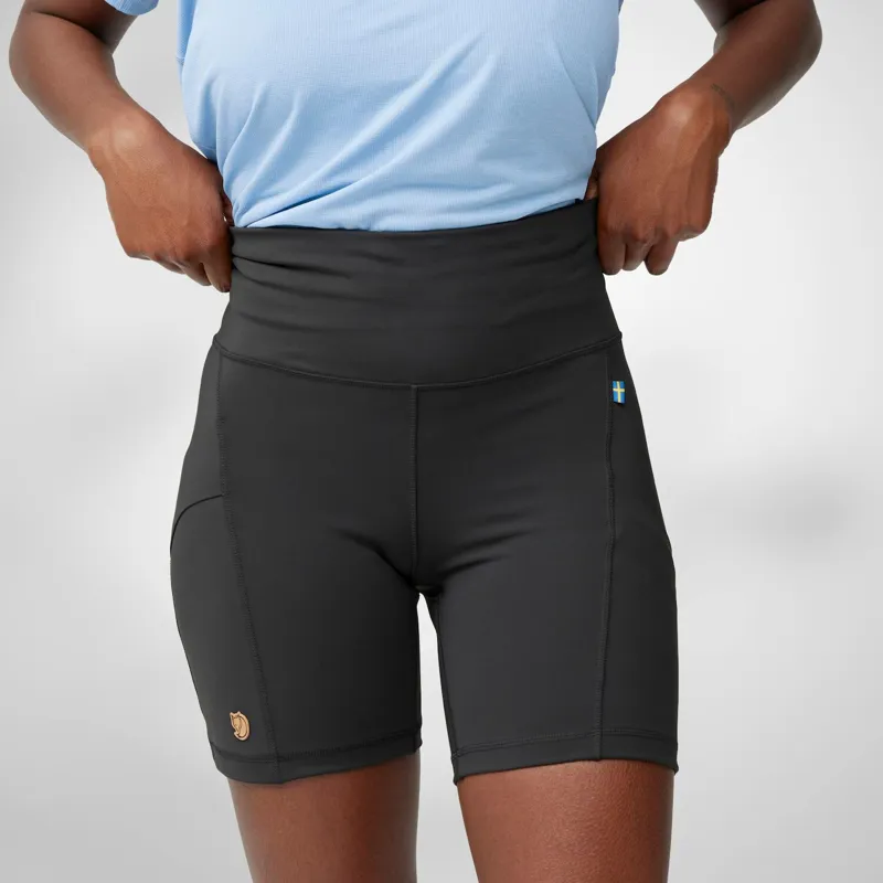 Fjallraven Abisko 6 Inch Shorts Tights Womens in Black-5