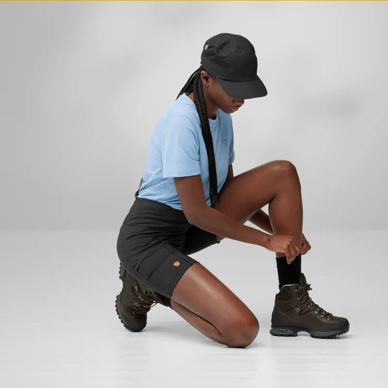 Fjallraven Abisko 6 Inch Shorts Tights Womens in Black-7