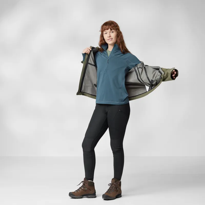 Fjallraven Abisko Lite Fleece Half Zip Womens in Ultramarine-2