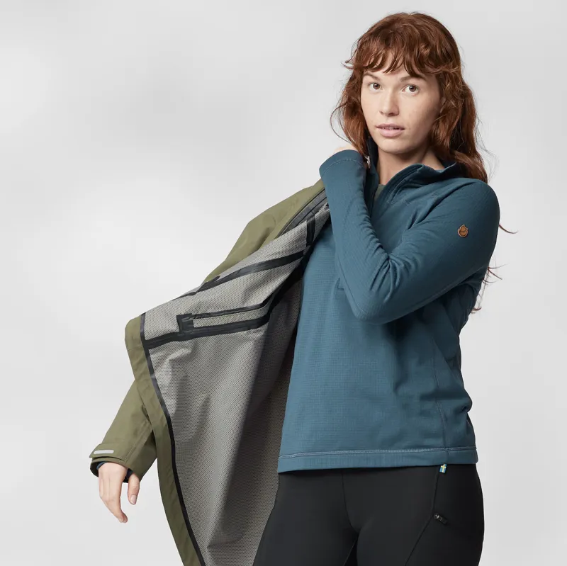 Fjallraven Abisko Lite Fleece Half Zip Womens in Ultramarine-3