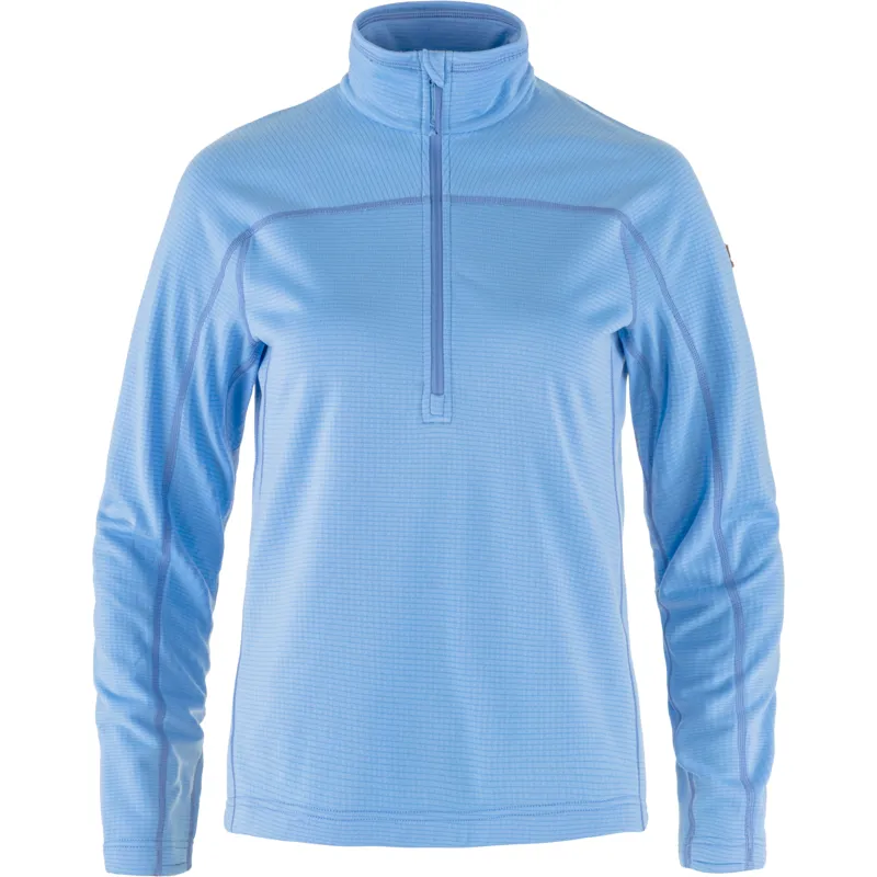 Fjallraven Abisko Lite Fleece Half Zip Womens in Ultramarine