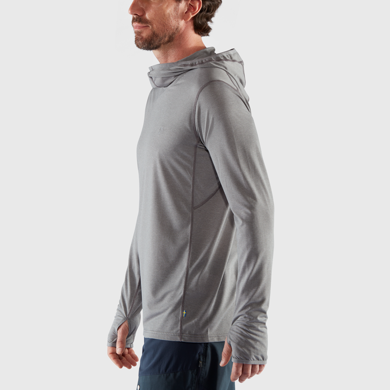 Fjallraven Abisko Sun Hoodie Mens in Flame Orange-4