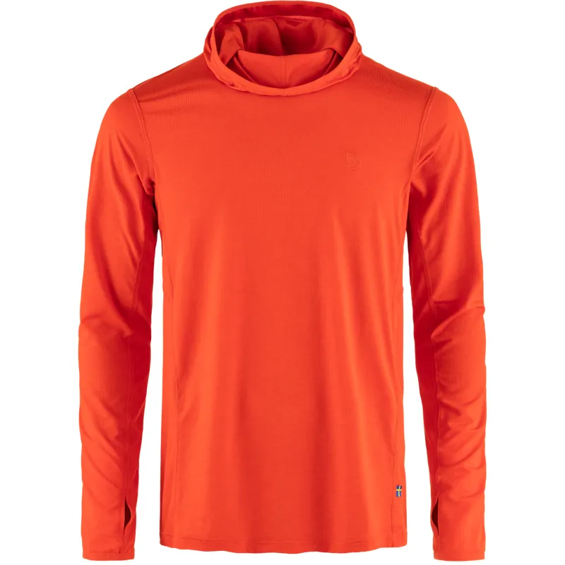 Fjallraven Abisko Sun Hoodie Mens in Flame Orange