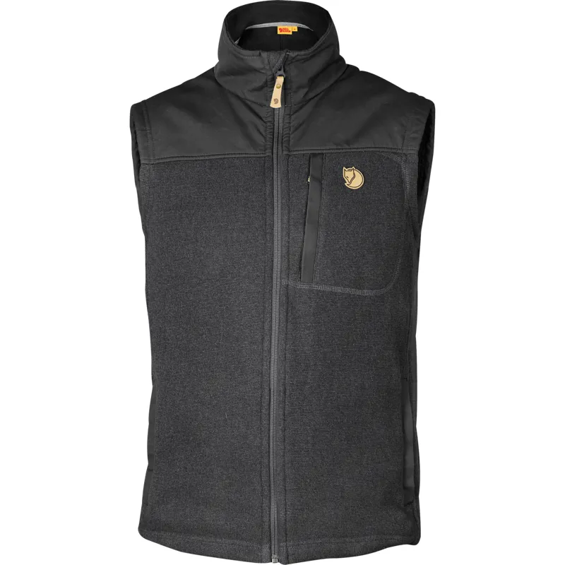 Fjallraven Buck Fleece Vest Gilet Mens in Graphite
