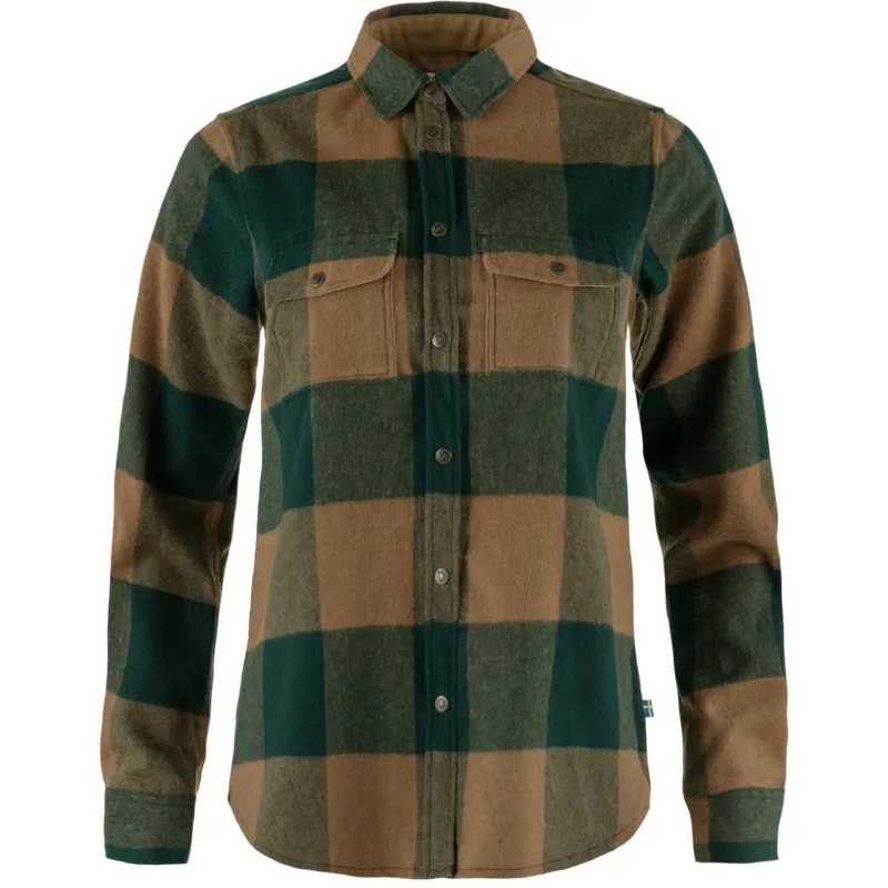 Fjallraven Canada Shirt Womens in Deep Patina/Buckwheat Brown
