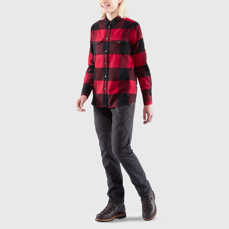 Fjallraven Canada Shirt Womens in Deep Patina/Buckwheat Brown-2