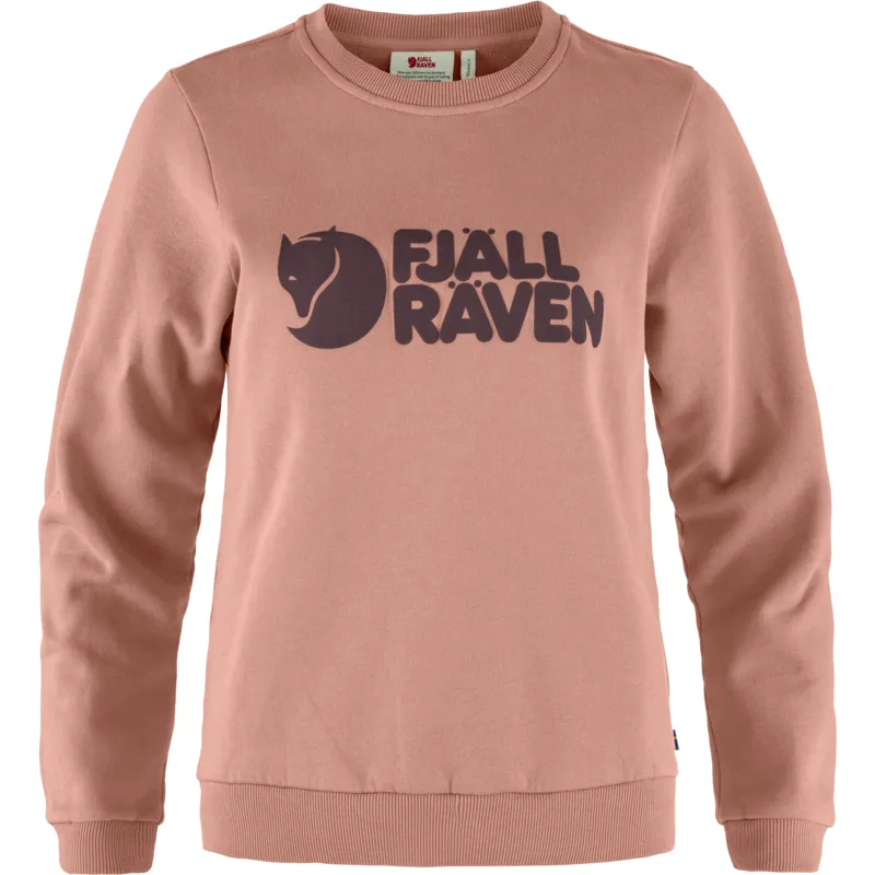 Fjallraven Logo Sweater Womens in Dusty Rose/Port