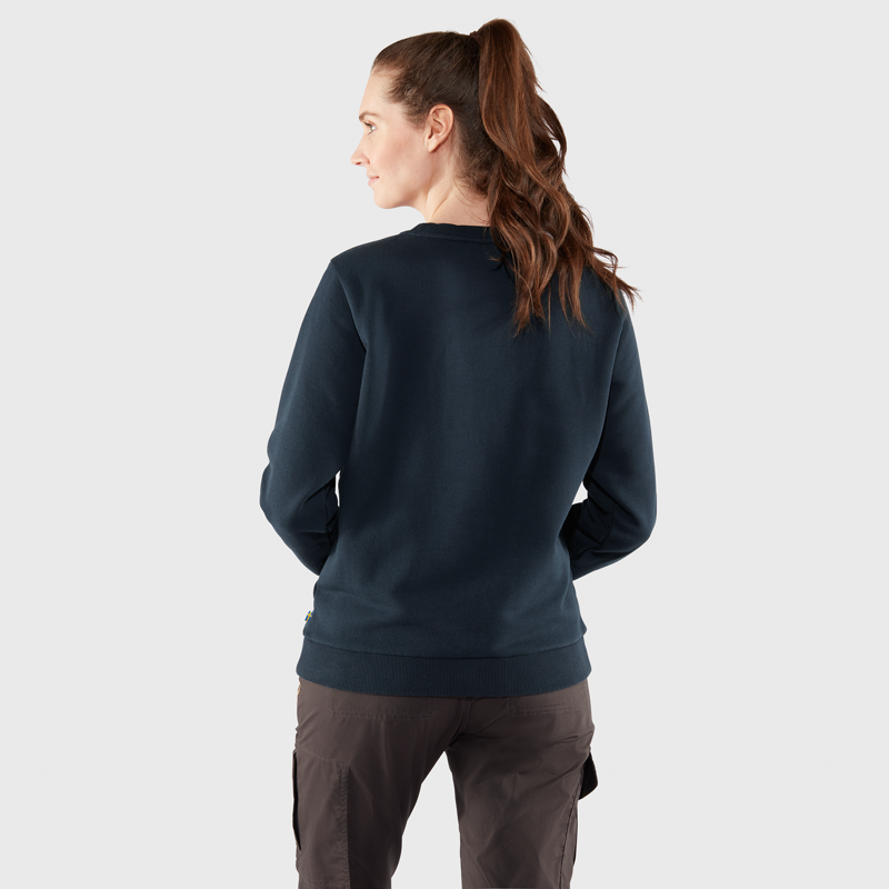 Fjallraven Logo Sweater Womens in Dusty Rose/Port-5