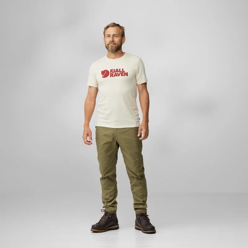 Fjallraven Logo T-Shirt Mens in Laurel Green-2