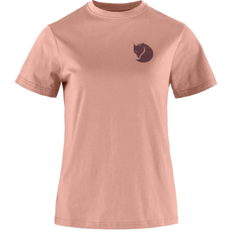 Fjallraven Fox Boxy Logo Tee Womens in Dusty Rose