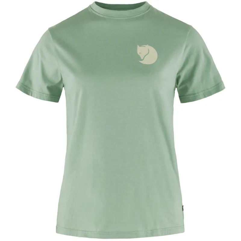 Fjallraven Fox Boxy Logo Tee Womens in Misty Green