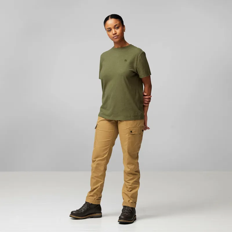 Fjallraven Hemp Blend T-Shirt Womens in Green-2