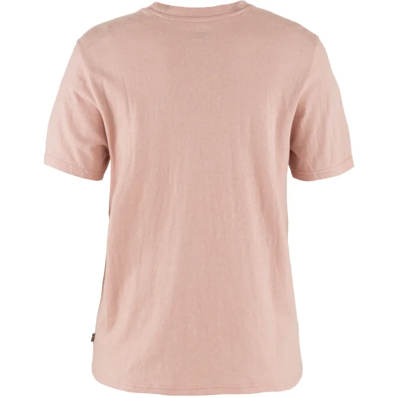 Fjallraven Hemp Blend T-Shirt Womens in Chalk Rose-1