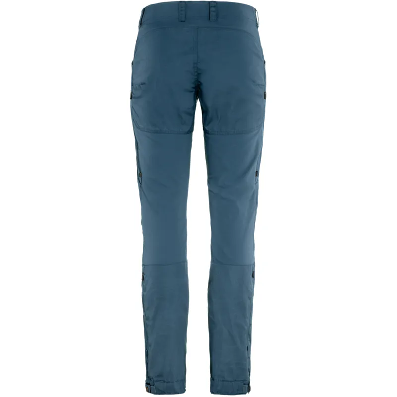 Fjallraven Keb Trousers Curved Regular Leg Womens in Indigo Blue-1
