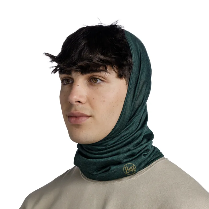 Buff Merino Lightweight Neckwear in Solid Silversage-3