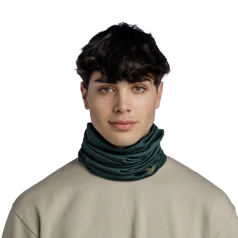 Buff Merino Lightweight Neckwear in Solid Silversage-2
