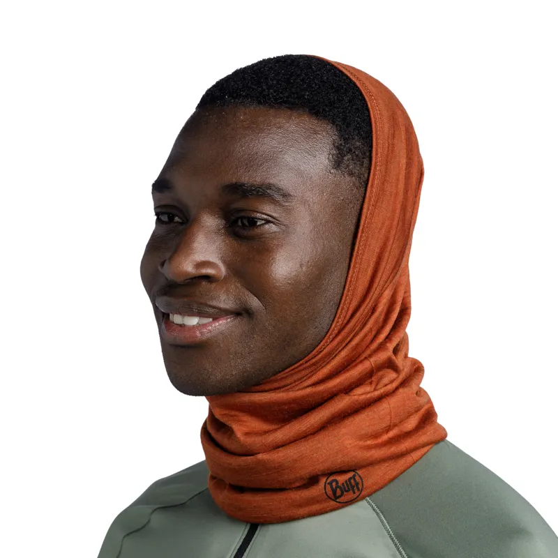 Buff Merino Lightweight Neckwear in Solid Cinnamon-4