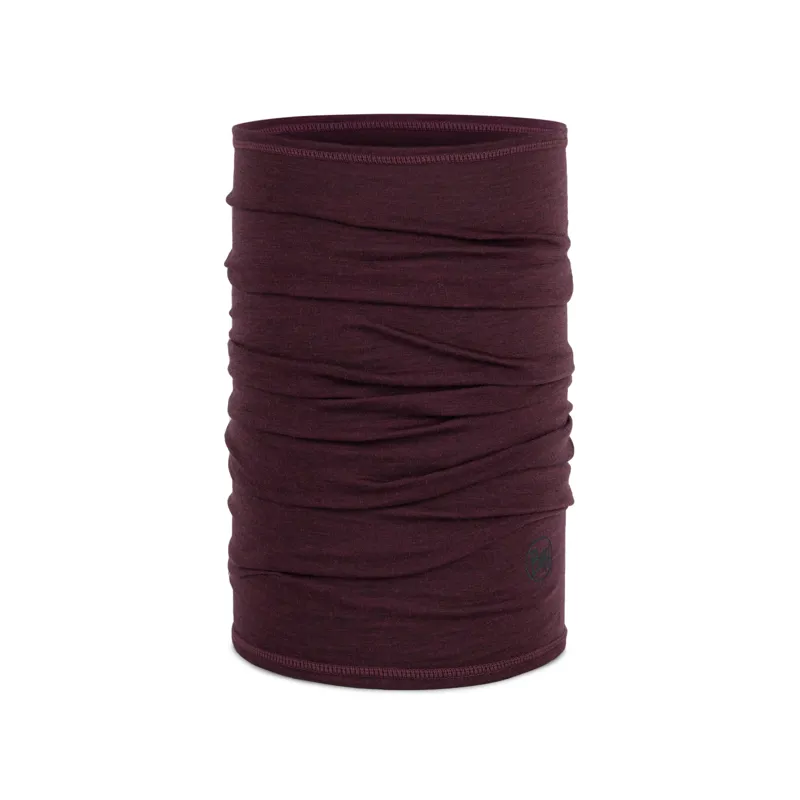 Buff Merino Lightweight Neckwear in Solid Garnet