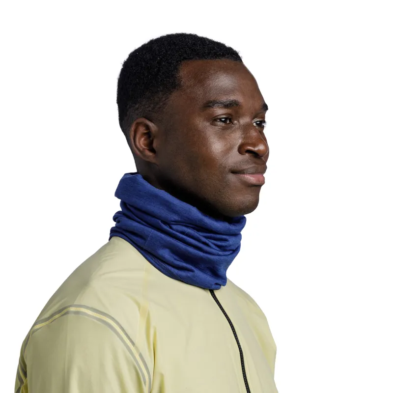 Buff Merino Lightweight Neckwear in Solid Cobalt-2