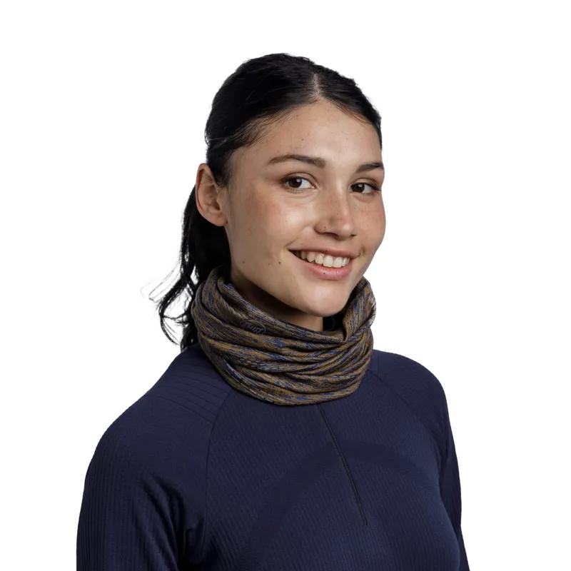 Buff Dryflx Multifunctional Neckwear in Brindle Brown-2