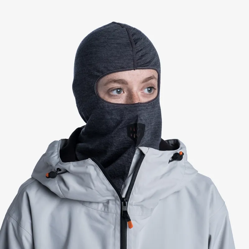 Buff Merino Lightweight Balaclava in Solid Grey-2