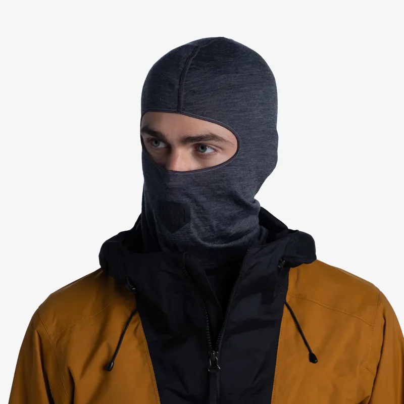 Buff Merino Lightweight Balaclava in Solid Grey-1