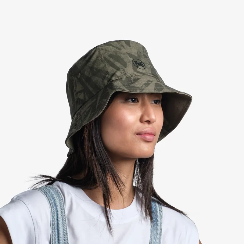 Buff Adventure Bucket Hat in Acai Khaki-3