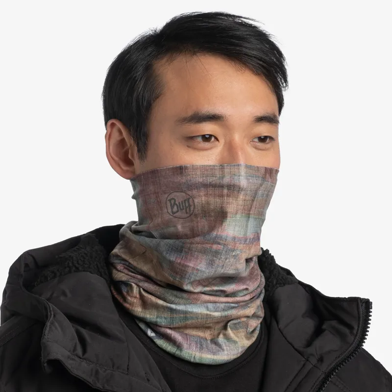 Buff Thermonet Neck Gaiter in Bosky Moss Green-2