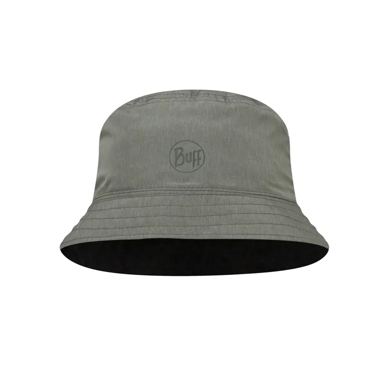 Buff Travel Bucket Hat in Gline Black-Grey Reversible UPF 50+-2