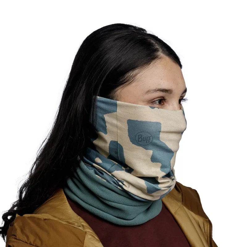 Buff Polar Neck Gaiter in Emre Silversage-4