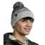 Buff Knitted and Fleece Hat in Masha Grey