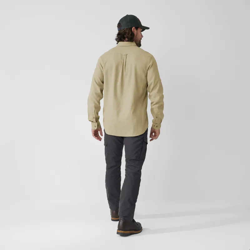 Fjallraven Ovik Travel Shirt Long Sleeve Mens in Indigo Blue-3