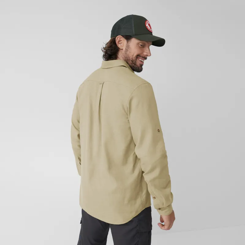 Fjallraven Ovik Travel Shirt Long Sleeve Mens in Indigo Blue-4