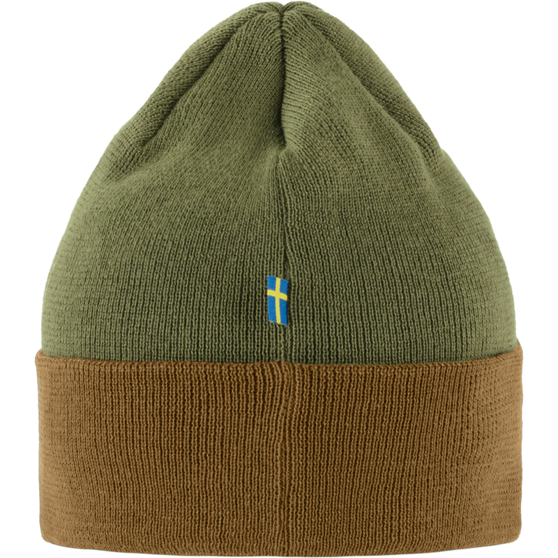 Fjallraven Vardag Classic Beanie in Buckwheat Brown/Laurel Green-1