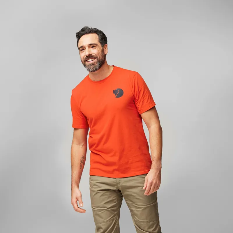Fjallraven Walk With Nature T-Shirt Mens in Suede Brown-3