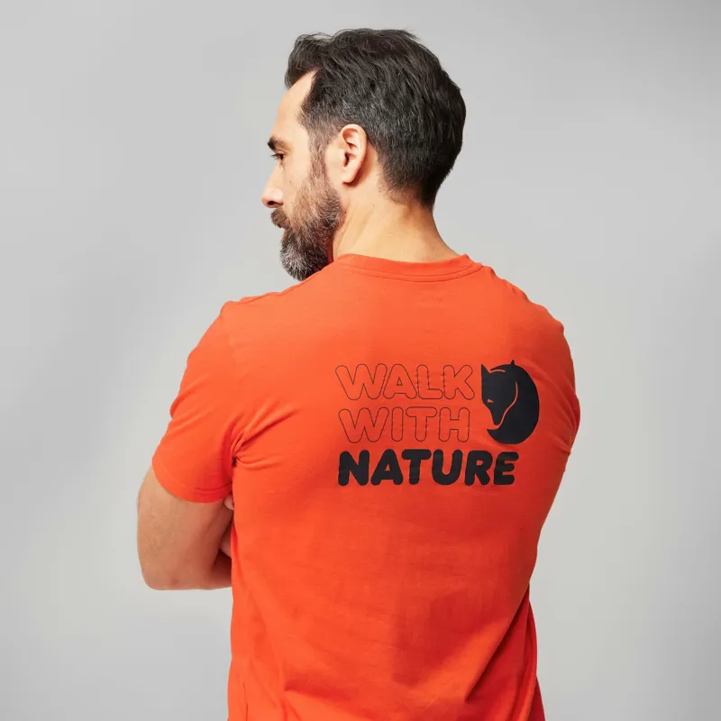 Fjallraven Walk With Nature T-Shirt Mens in Chalk White-4