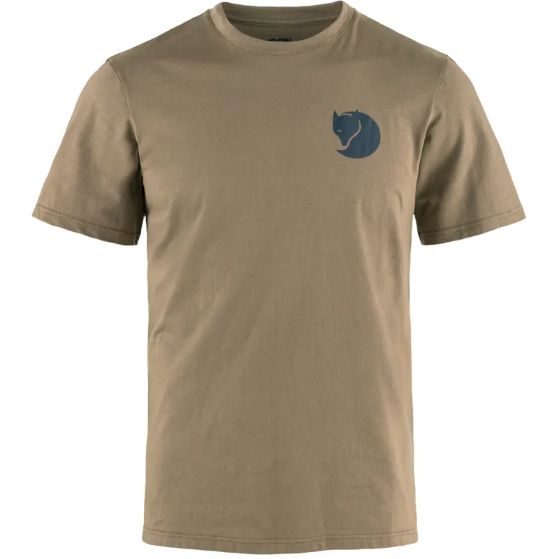 Fjallraven Walk With Nature T-Shirt Mens in Suede Brown