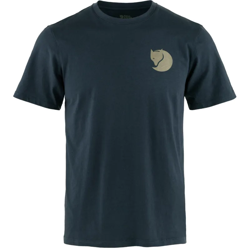 Fjallraven Walk With Nature T-Shirt Mens in Dark Navy