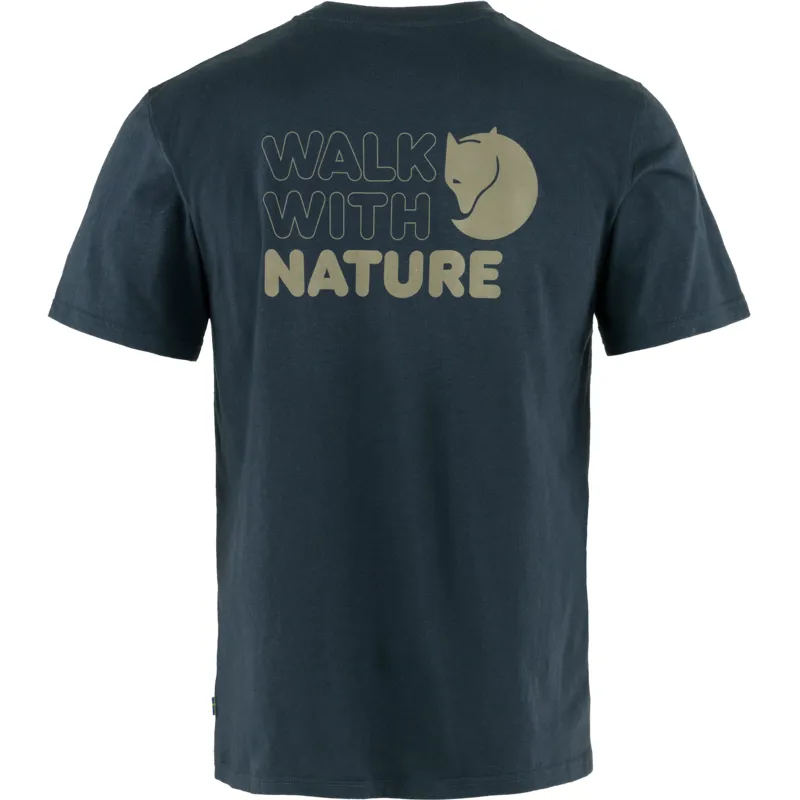 Fjallraven Walk With Nature T-Shirt Mens in Dark Navy-1