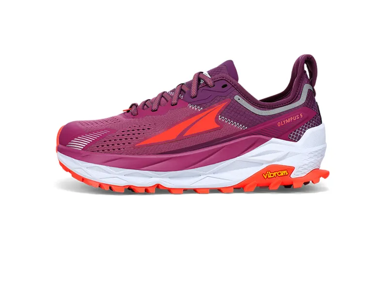 Altra Olympus 5 Trail Running Shoes Womens in Purple/Orange