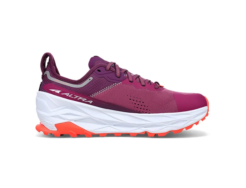 Altra Olympus 5 Trail Running Shoes Womens in Purple/Orange-3