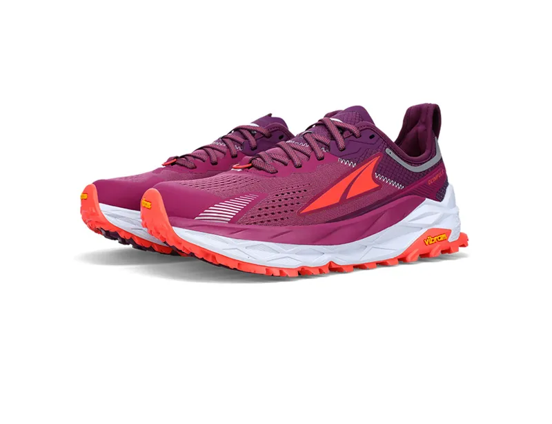 Altra Olympus 5 Trail Running Shoes Womens in Purple/Orange-4