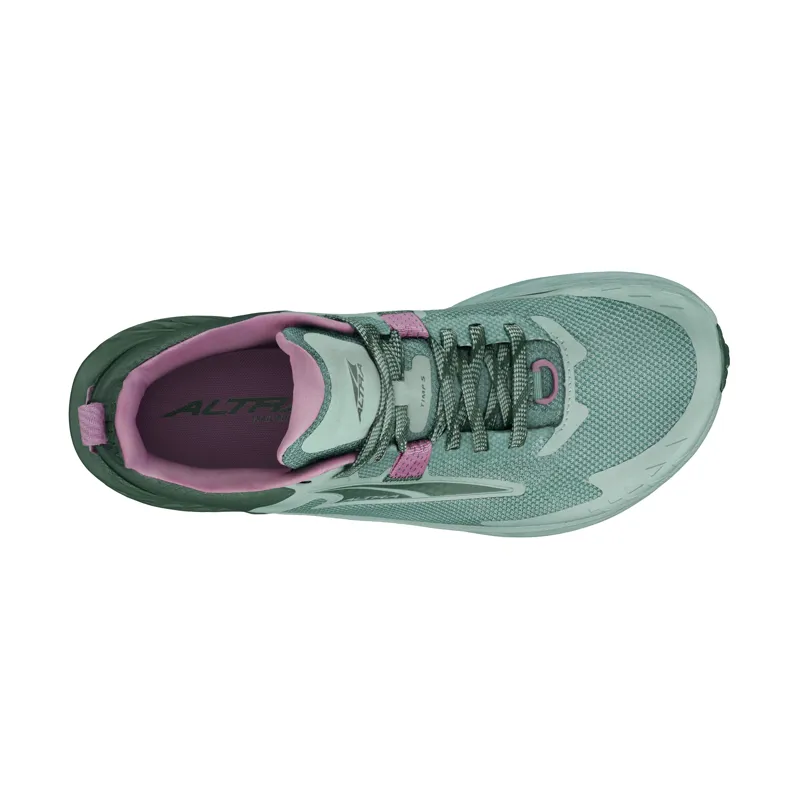 Altra Timp 5 Trail Running Shoe Womens in Macaw Green Deep Forest-3