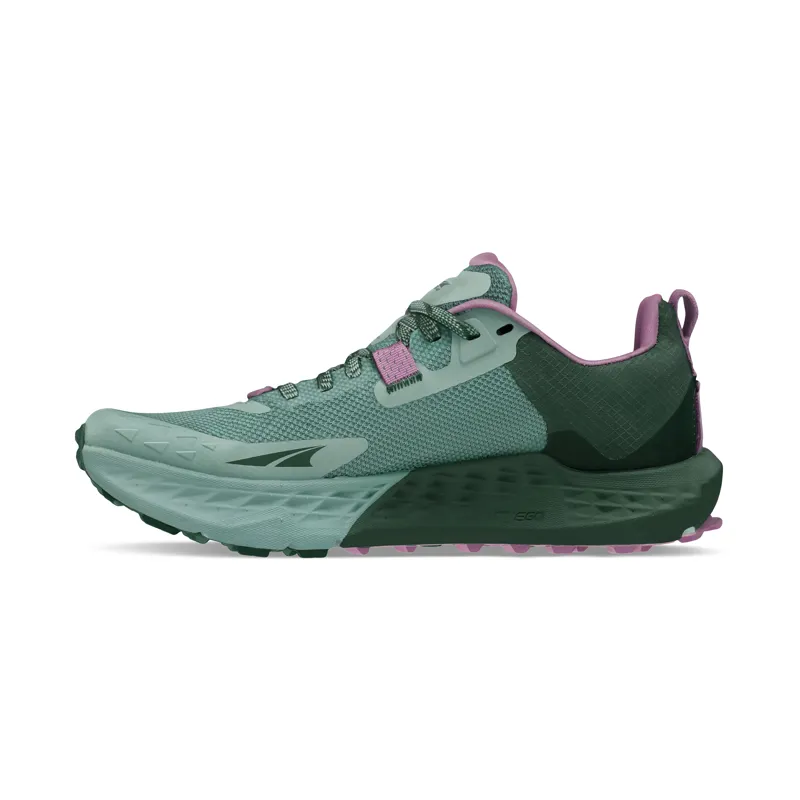 Altra Timp 5 Trail Running Shoe Womens in Macaw Green Deep Forest-1