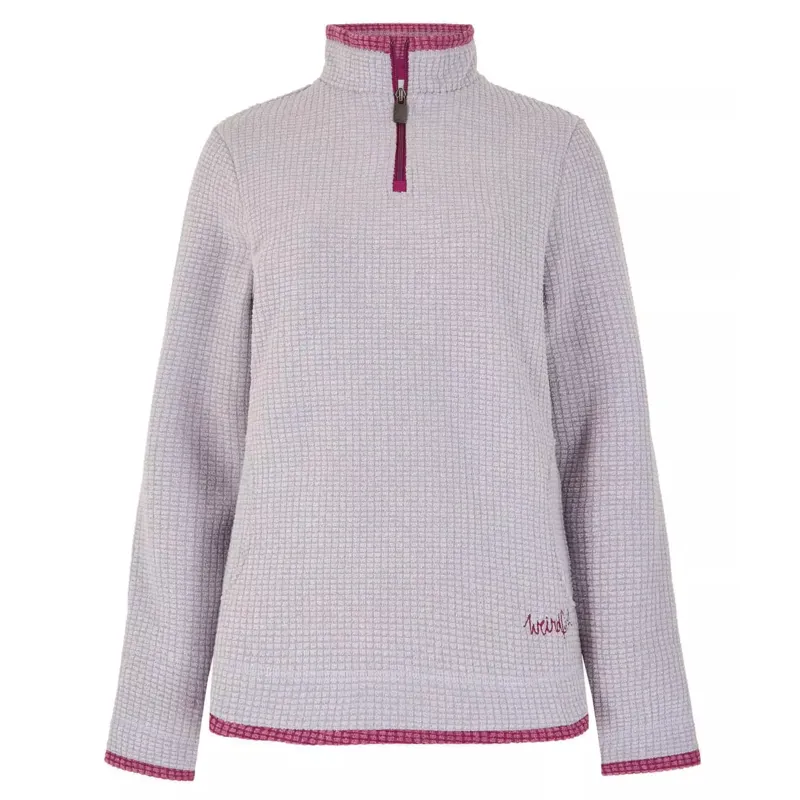 Weird Fish Beyonce Eco 1/4 Zip Grid Fleece Womens in Heather