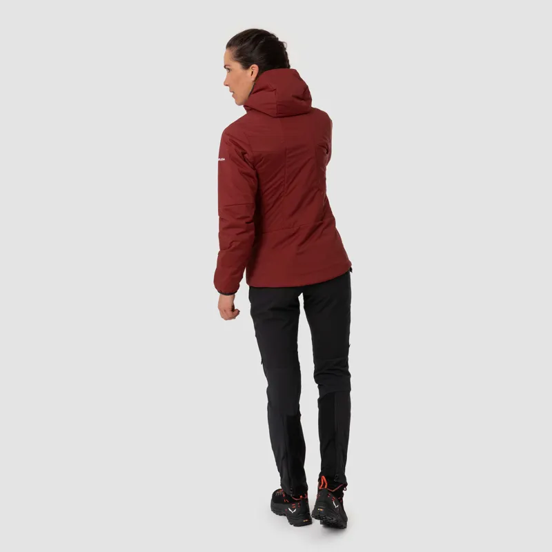 Salewa Ortles Tirolwool Stretch Hooded Jacket Women in Syrah-9