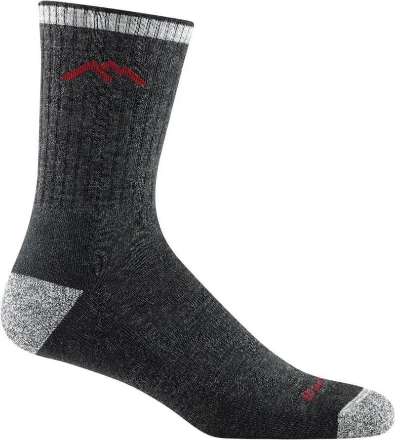 Darn Tough Hiker Micro Crew Midweight Cushion Men's Socks in Black